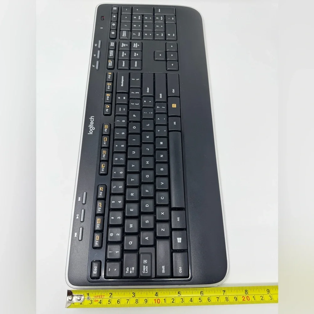 Logitech Wireless Keyboard Full Size Portable Gaming Work Office Typing College